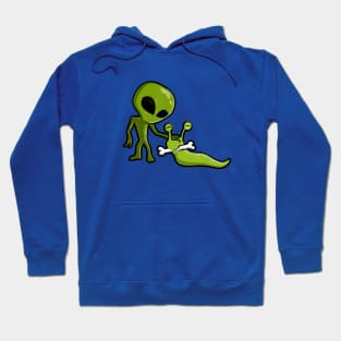 Green Alien with pet Hoodie